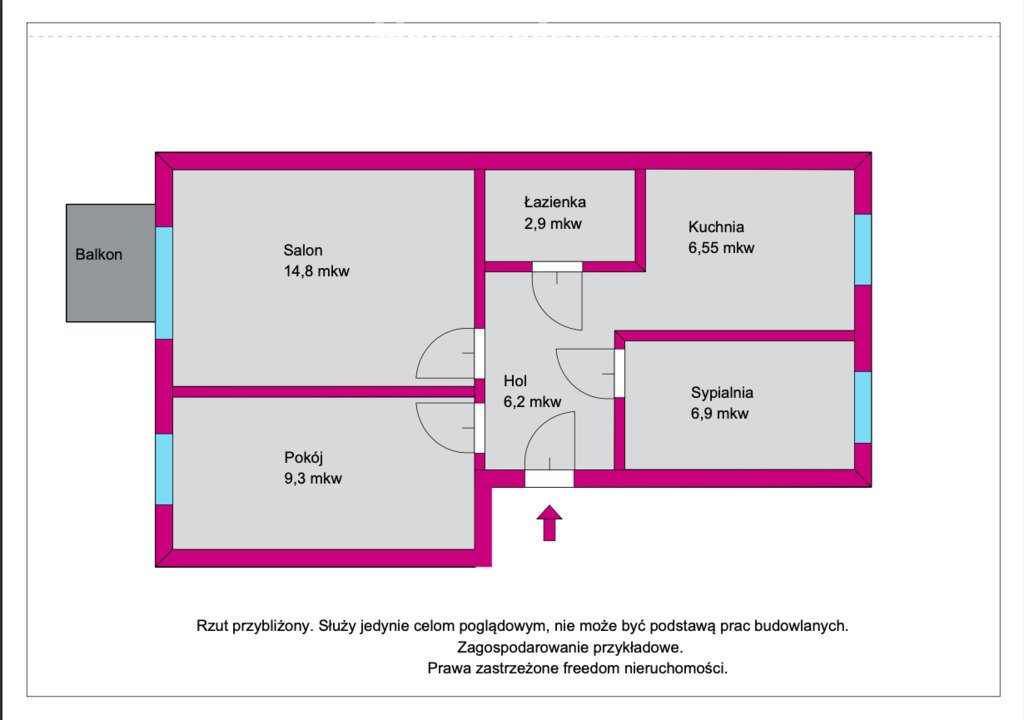 Mieszkanie trzypokojowe na sprzedaż Iława, Jana Kasprowicza  48m2 Foto 15