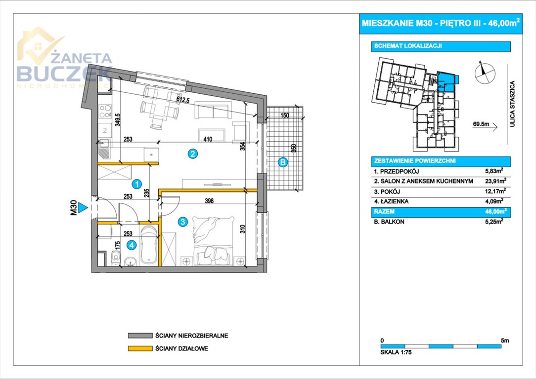 Mieszkanie dwupokojowe na sprzedaż Sochaczew, Stanisława Staszica  46m2 Foto 11