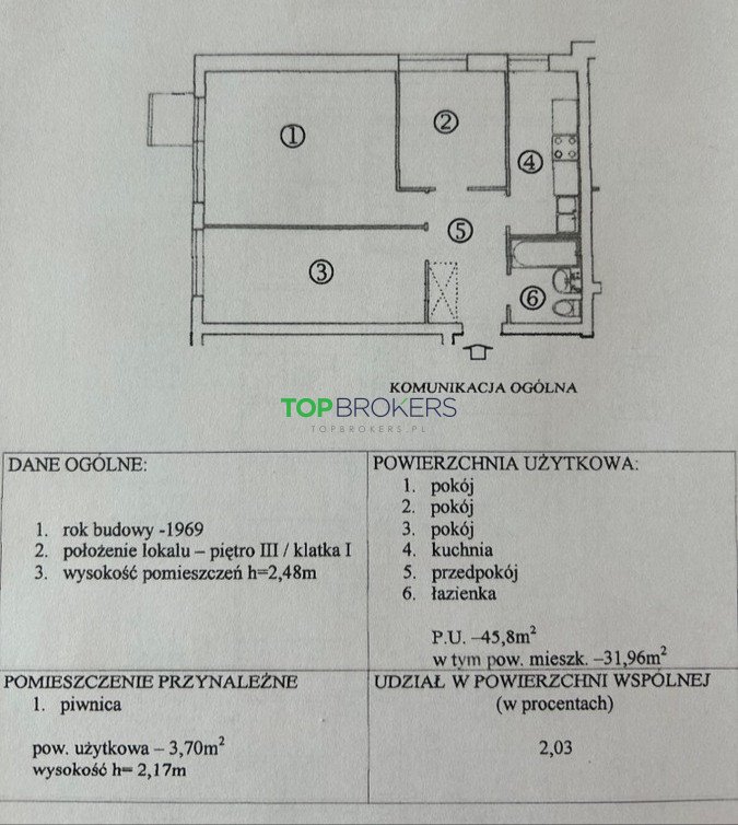 Mieszkanie trzypokojowe na sprzedaż Warszawa, Mokotów Sadyba, Powsińska  46m2 Foto 12