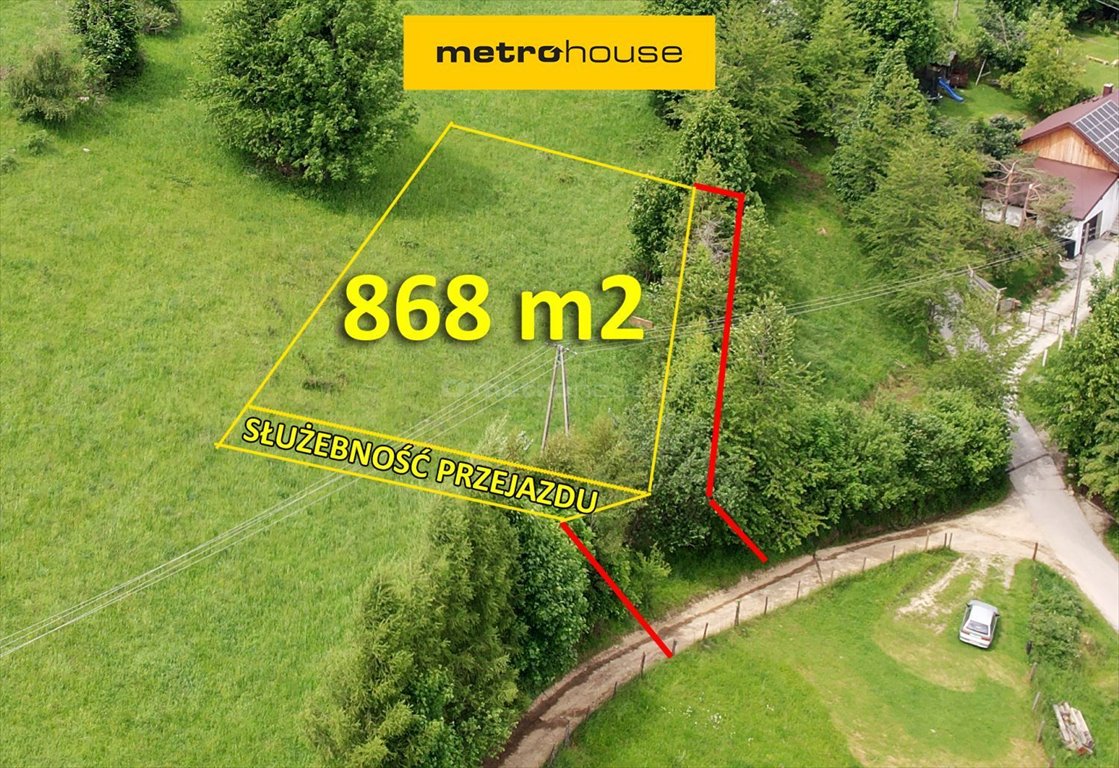 Działka budowlana na sprzedaż Zawoja  868m2 Foto 1