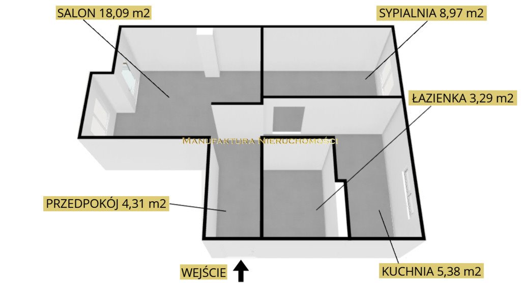 Mieszkanie dwupokojowe na sprzedaż Pruszcz Gdański, Wojska Polskiego  40m2 Foto 2