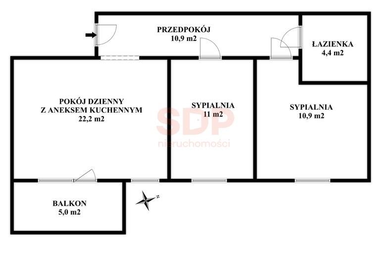 Mieszkanie trzypokojowe na sprzedaż Wrocław, Fabryczna, Leśnica, Lutyńska  59m2 Foto 2