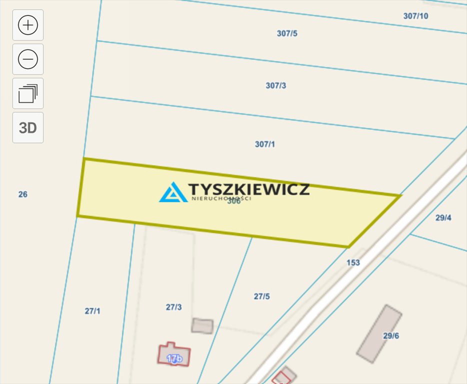 Działka 4700 m² z warunkami zabudowy w Sąborze Sąborze  4 700m2 Foto 1