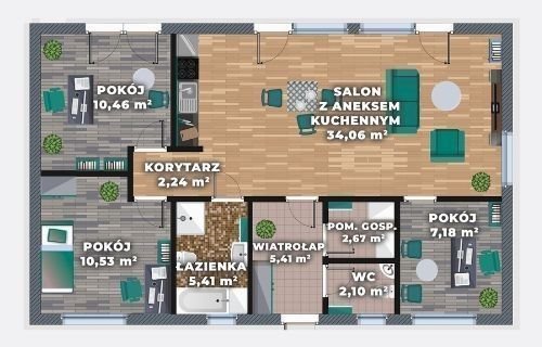 Dom na sprzedaż Dobrzykowice  80m2 Foto 3