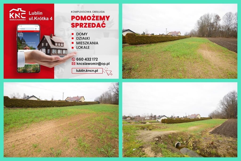 Działka budowlana 1088 m² z WZ, media, spokojna okolica Sadurki  1 088m2 Foto 1