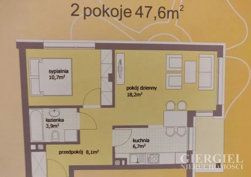 Mieszkanie dwupokojowe na sprzedaż Rzeszów, Św. Kingi  48m2 Foto 8