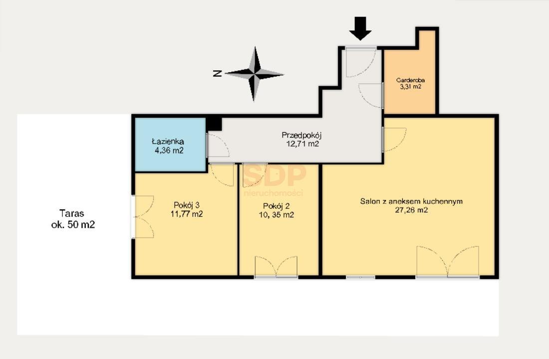 Mieszkanie trzypokojowe na sprzedaż Wrocław, Psie Pole, Lipa Piotrowska, Czarnuszkowa  69m2 Foto 1