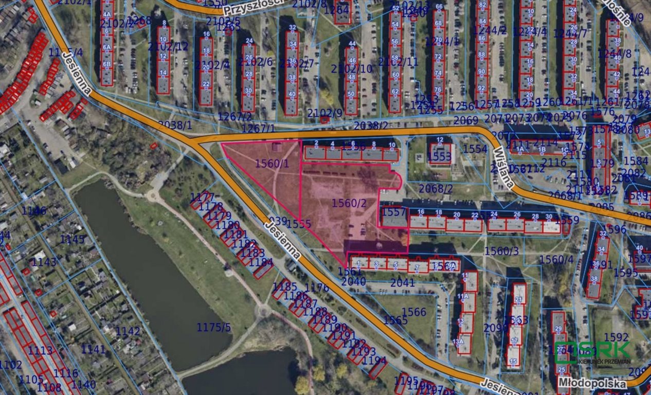 Działka pod zabudowę mieszkaniową 10 318 m² w Gliwicach Gliwice, Sośnica, Wiślana  10 318m2 Foto 1