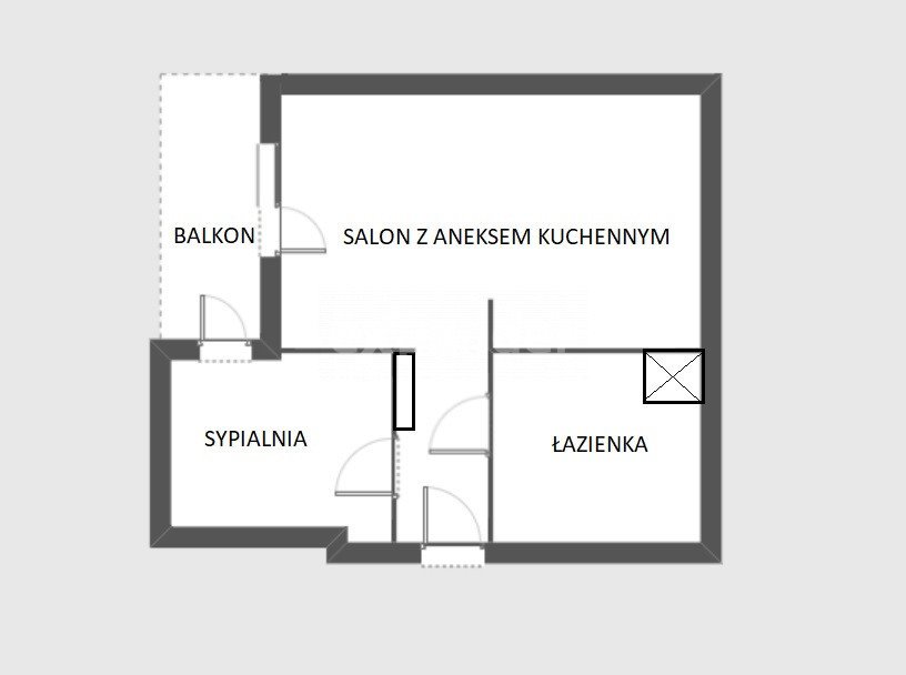 Mieszkanie dwupokojowe na wynajem Bydgoszcz, Bielawy, Jana Karola Chodkiewicza  42m2 Foto 7