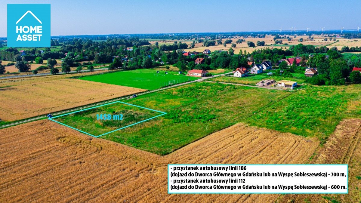 Działka budowlana na sprzedaż Wiślinka, Sportowa  1 458m2 Foto 3