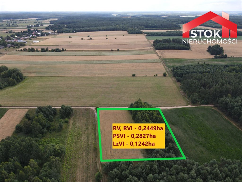 Działka 6,5 ha w Podozierany z lasem i rolami Podozierany, Podozierany  6 518m2 Foto 1