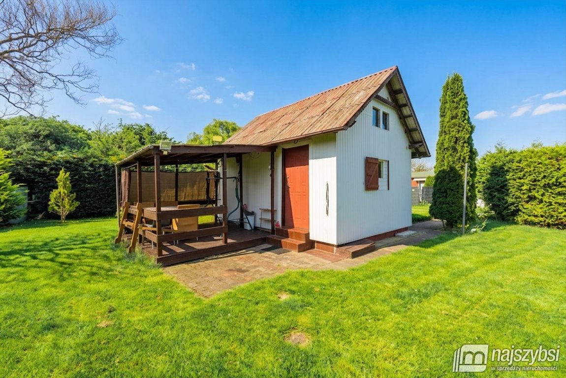 Zadbana działka ROD 512 m² z domkiem i tarasem polecam: Świnoujście Paprotno: Aleja Storczyków