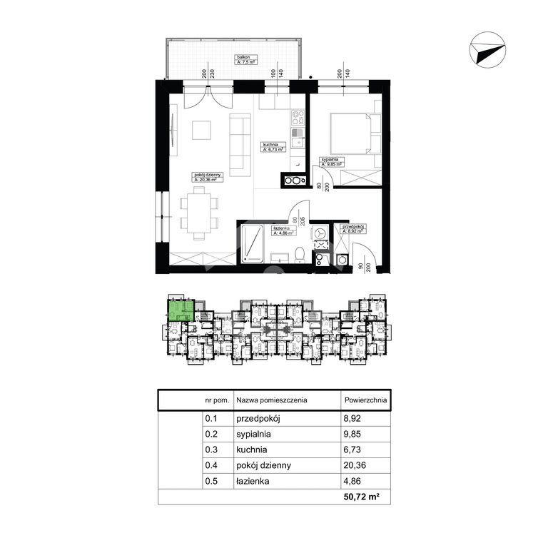 Mieszkanie dwupokojowe na sprzedaż Rzeszów, Franciszka Kotuli, Nowosądecka  51m2 Foto 1