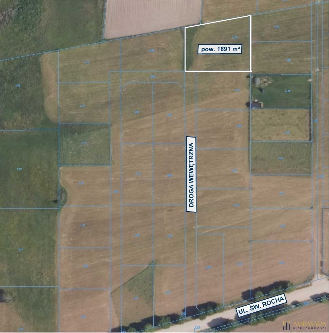 Działka 1691 m² pod bliźniak w Zabłudowie (media w zasięgu) Zabłudów, Zabłudów  1 691m2 Foto 1