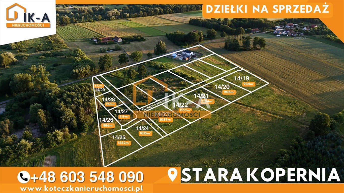Działka budowlana na sprzedaż Stara Kopernia, Stara Kopernia  1 000m2 Foto 1