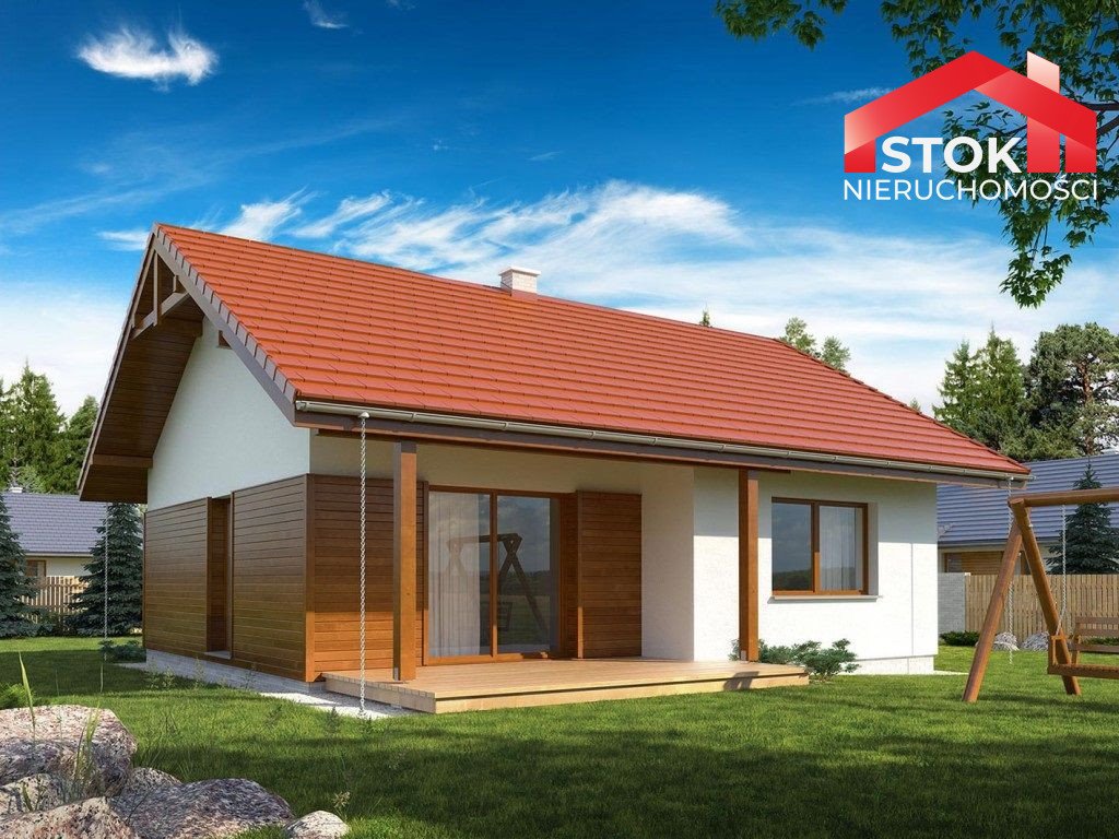 Nowoczesny dom szkieletowy na dużej działce 3000 m2 w Markowym Wygonie Poczopek, Markowy Wygon  68m2 Foto 1