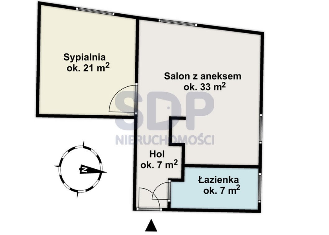 Mieszkanie dwupokojowe na sprzedaż Warszawa, Mokotów Stary Mokotów, Antoniego Edwarda Odyńca  68m2 Foto 5