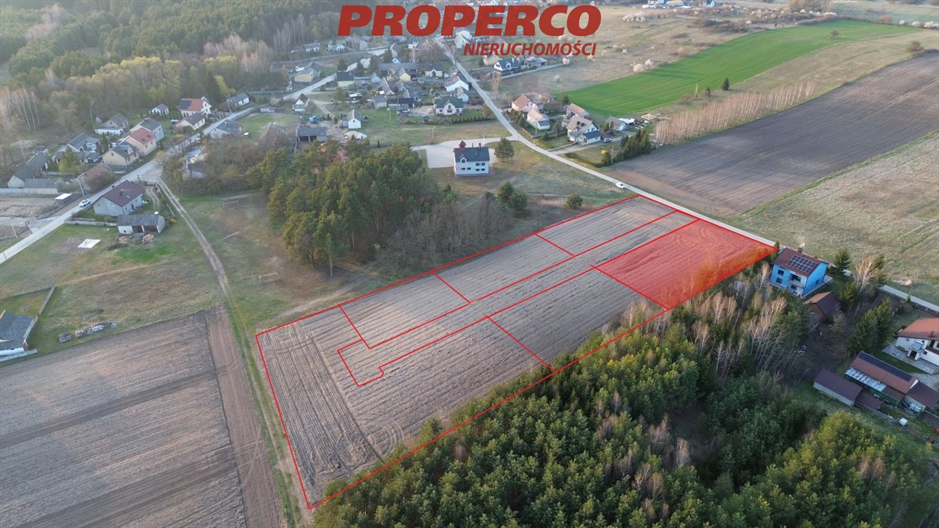 Działka 1100 m² w Ostrów, pierwsza linia, media, bez planu Chęciny, Ostrów  1 100m2 Foto 1