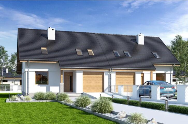 Nowy dom bliźniak z garażem, gotowy do wykończenia! Piątnica Włościańska  136m2 Foto 1