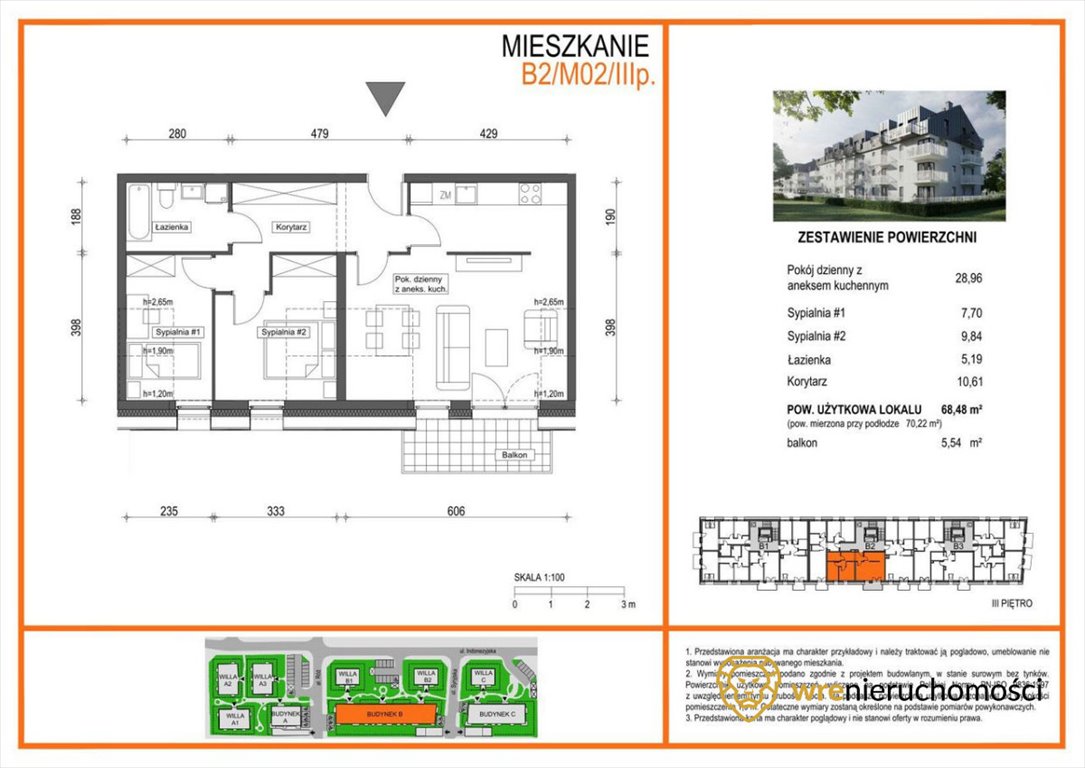 Mieszkanie trzypokojowe na sprzedaż Wrocław, Brochów, Indonezyjska  68m2 Foto 4