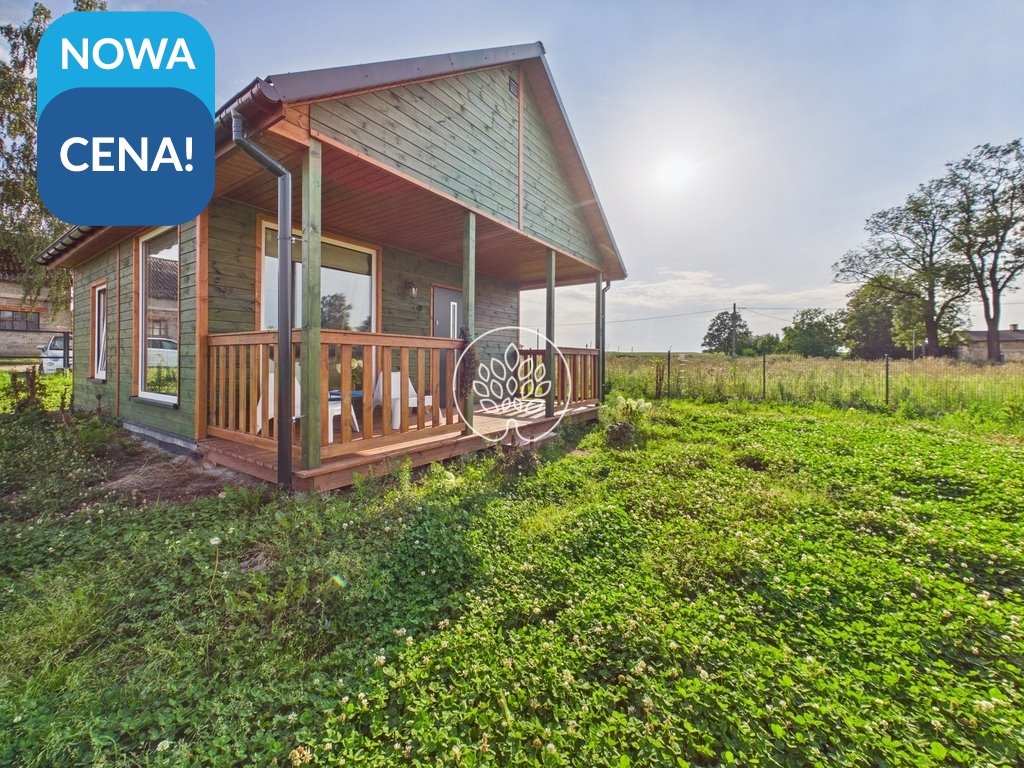 Drewniany dom całoroczny nad Jeziorem Wieczno - 36 m² z antresolami Ostrowo  36m2 Foto 1