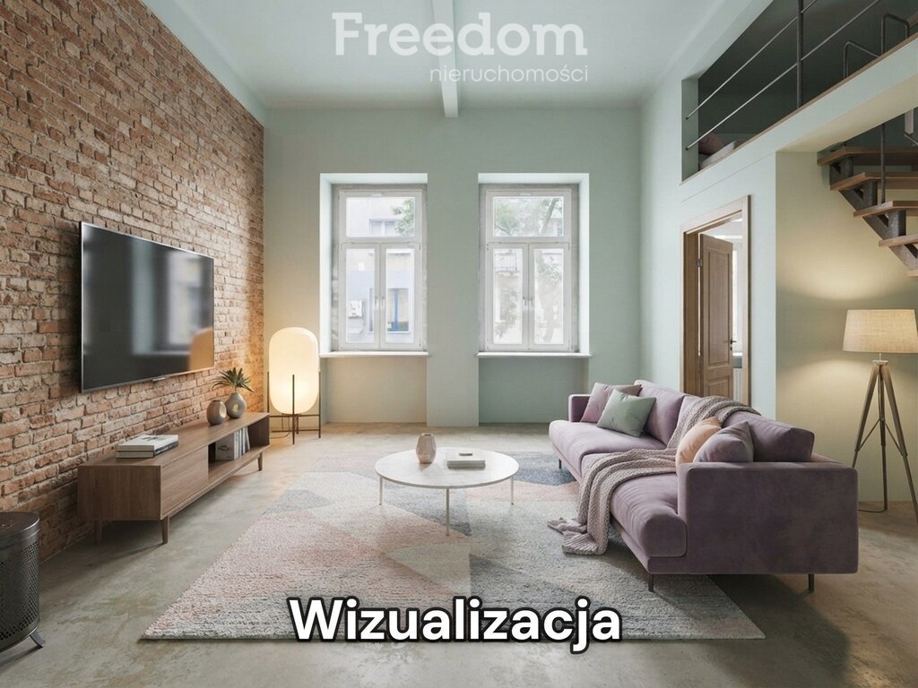 Loftowe mieszkanie 48 m² z wysokimi sufitami w zabytkowej kamienicy Sosnowiec, Wspólna  48m2 Foto 1