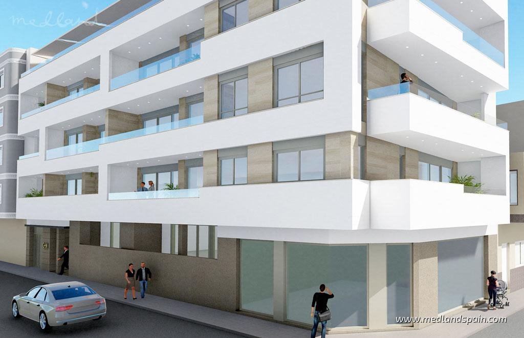 Nowoczesne 1- pokojowe mieszkanie z tarasem w Torrevieja Hiszpania, Torrevieja  64m2 Foto 1