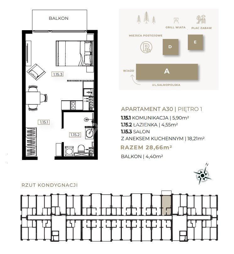 Kawalerka na sprzedaż Szczyrk, Salmopolska  29m2 Foto 1