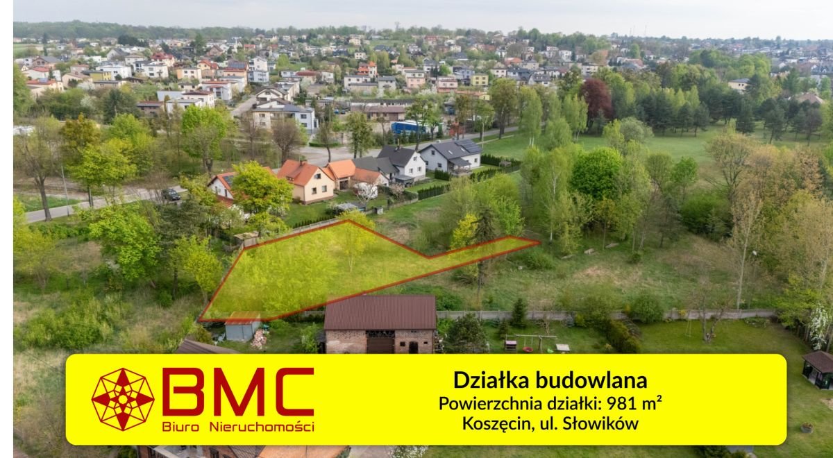 Działka budowlana 981 m² w Koszęcinie – idealna pod dom Koszęcin, Słowików  981m2 Foto 1
