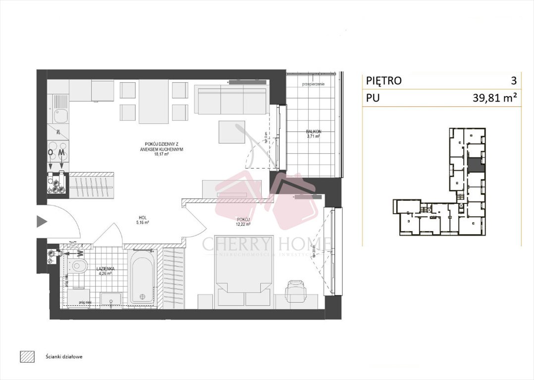 Mieszkanie dwupokojowe na sprzedaż Gdynia, Pogórze, Paderewskiego  40m2 Foto 1