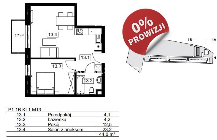 Mieszkanie dwupokojowe na sprzedaż Kraków, Bieżanów-Prokocim, Osiedle Złocień, Agatowa  45m2 Foto 3