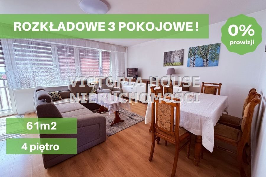 Mieszkanie trzypokojowe na sprzedaż Ełk, Północ I  61m2 Foto 1