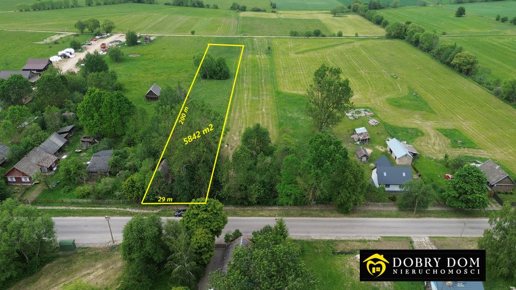 Działka 5842 m² z domem do rozbiórki, blisko Puszczy Michałowo  5 842m2 Foto 1