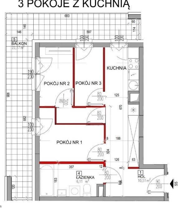 Mieszkanie trzypokojowe na sprzedaż Warszawa, Praga-Południe, Grochów, Grochowska  47m2 Foto 10