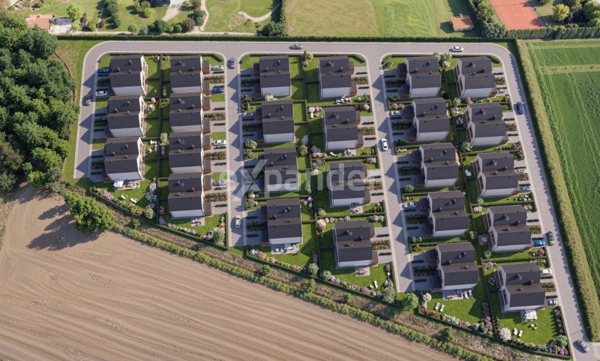 Nowoczesny dom bliźniaczy 120 m² z ogrodem i garażem Żerniki Wrocławskie, Parkowa  120m2 Foto 1