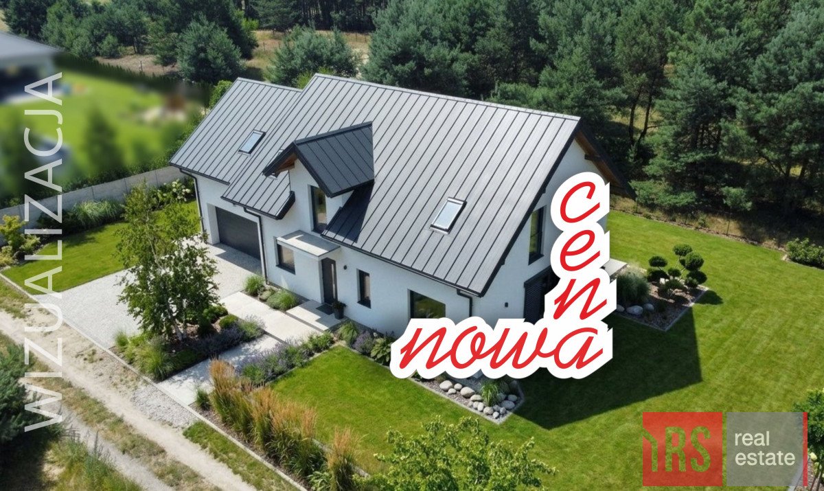 Nowoczesny dom z garażem i 4 sypialniami w Szadowskich Górach Obrębizna, Szadowskie Góry  245m2 Foto 1