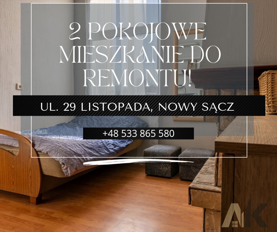 Mieszkanie dwupokojowe na sprzedaż Nowy Sącz, 29 Listopada  46m2 Foto 1