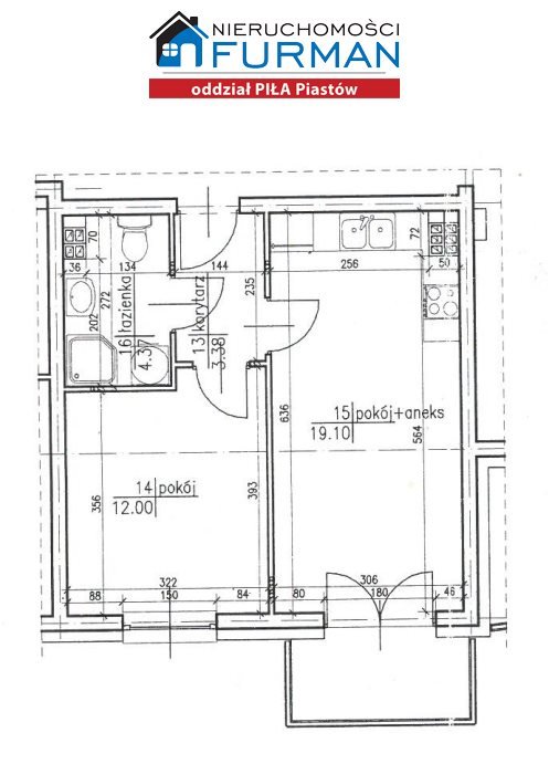 Mieszkanie dwupokojowe na sprzedaż Piła, Zielona Dolina  39m2 Foto 17