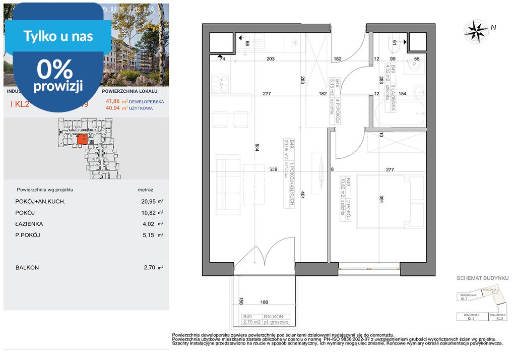 Nowoczesne mieszkanie 40,94 m² w Bydgoszczy - loftowy styl i panoramiczne okna Bydgoszcz, Bocianowo, Pomorska  41m2 Foto 1