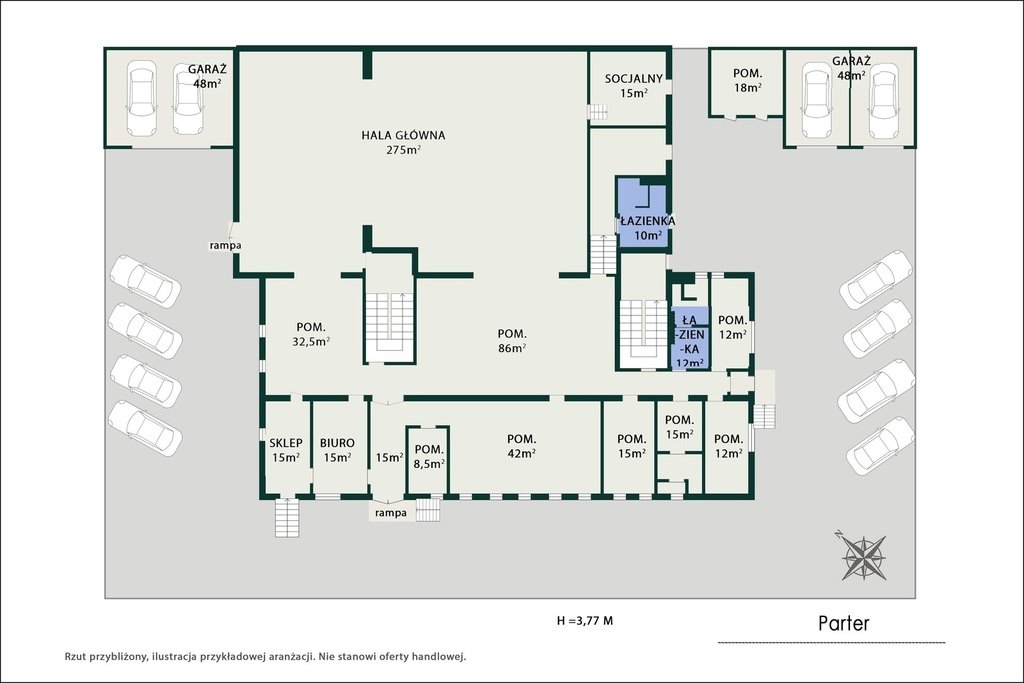 Obiekt usługowy 1320 m² + garaże, pełne media, Mińsk Mazowiecki Mińsk Mazowiecki, Małopolska  1 320m2 Foto 1