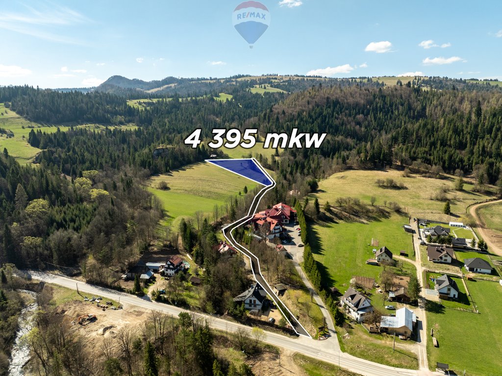 Działka z panoramicznym widokiem na Trzy Korony i Palenicę Szlachtowa, Cieśliska  4 395m2 Foto 1