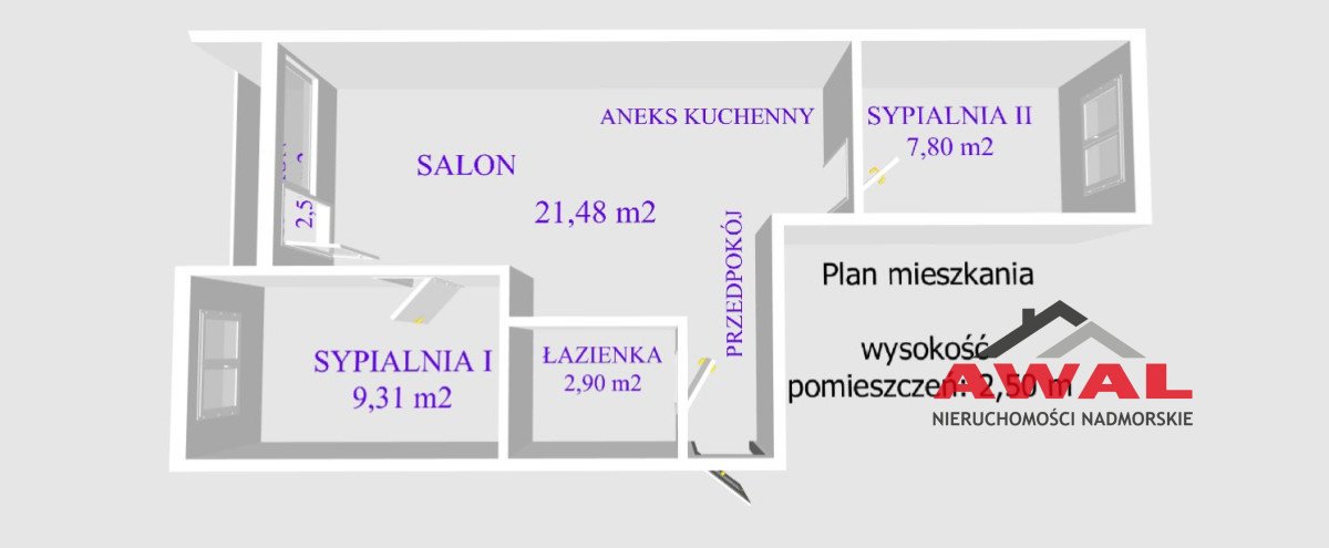 Mieszkanie trzypokojowe na sprzedaż Hel, Leśna  42m2 Foto 18