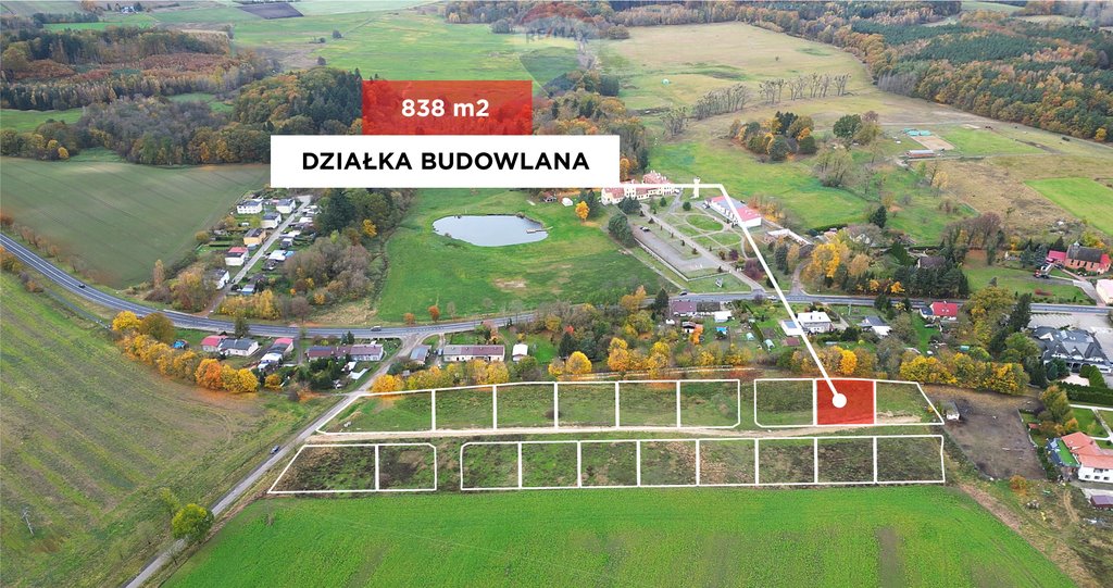 Działka budowlana na sprzedaż Rymań, Koszalińska  838m2 Foto 2