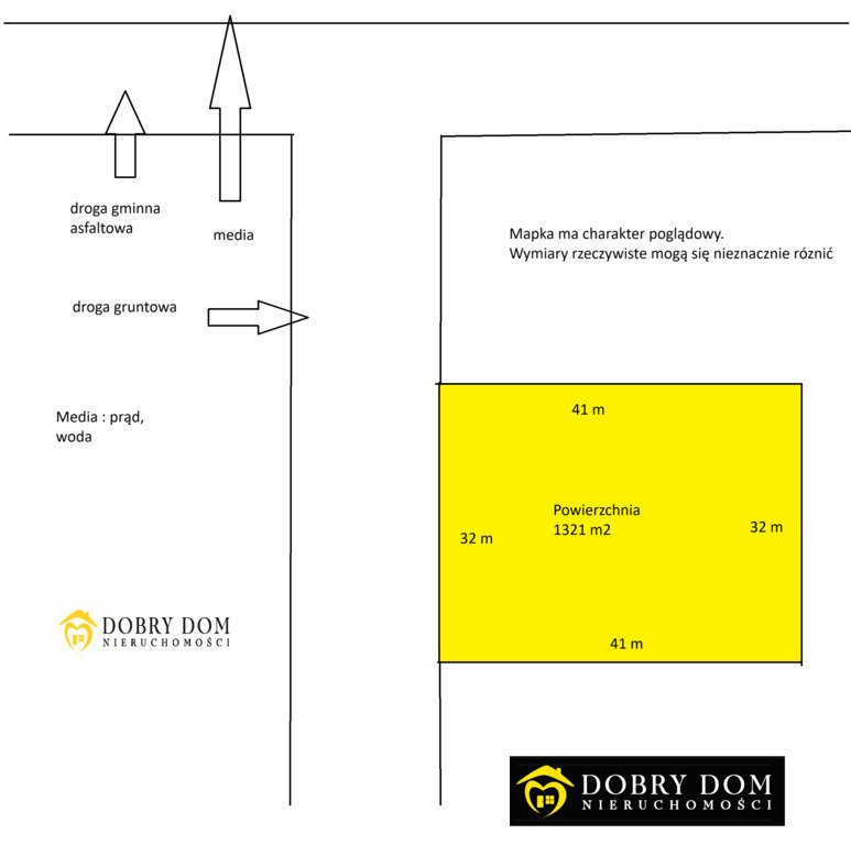 Działka 1321 m² pod dom jednorodzinny, asfalt+utwardzona Rzepniki  1 321m2 Foto 1