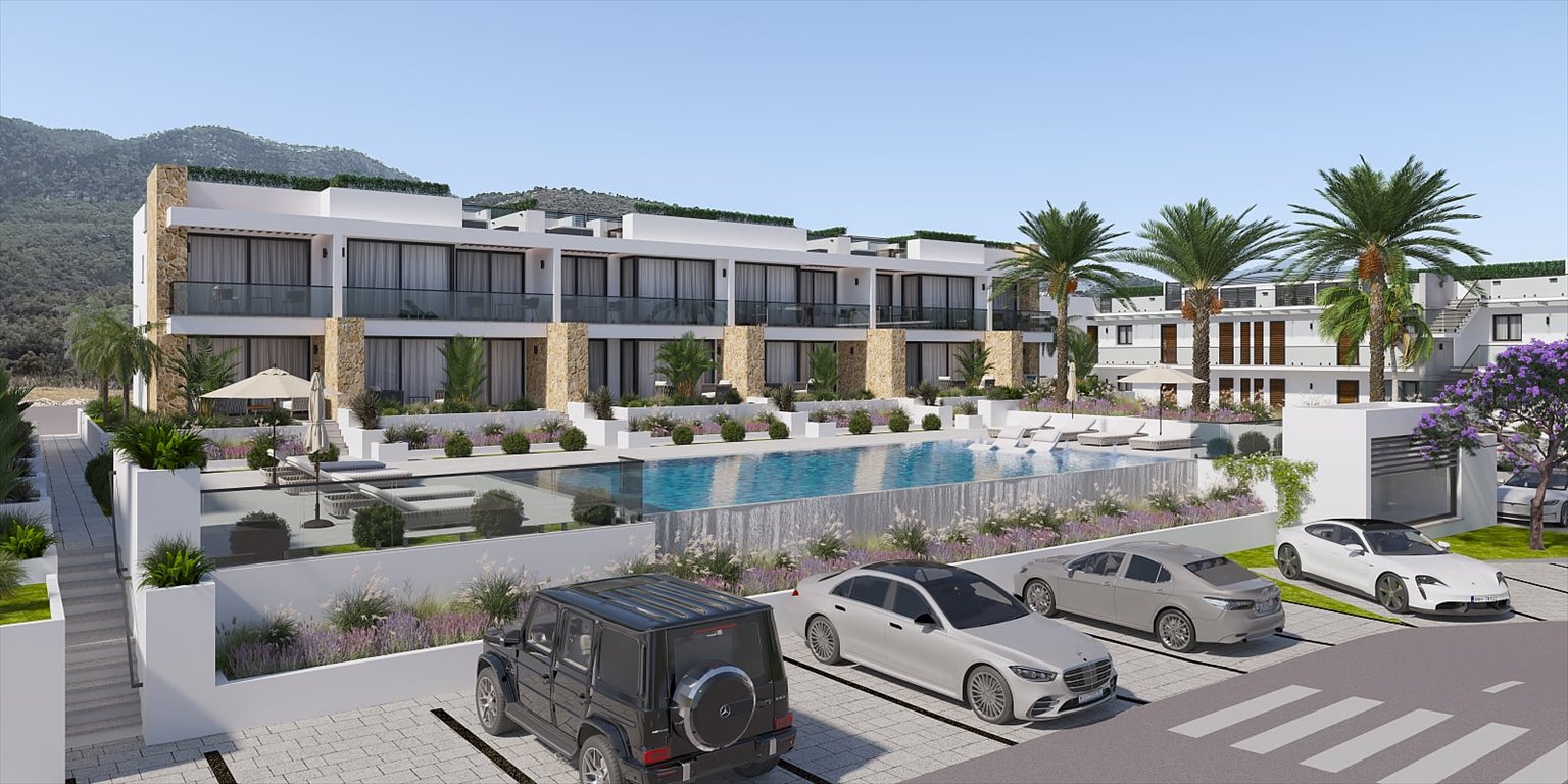 Nowoczesny 2 pok. apartament z basenami i spa w Tatlısu Cypr, Tatlısu, Tatlısu, Gazimağusa, Cypr Północny  105m2 Foto 1