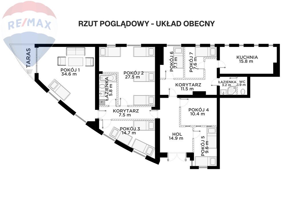 Inwestycyjny lokal 169 m² z 7 pokojami (elastyczna aranżacja) Kraków, Bronowice, Bronowice, Jerzego Szablowskiego  169m2 Foto 1