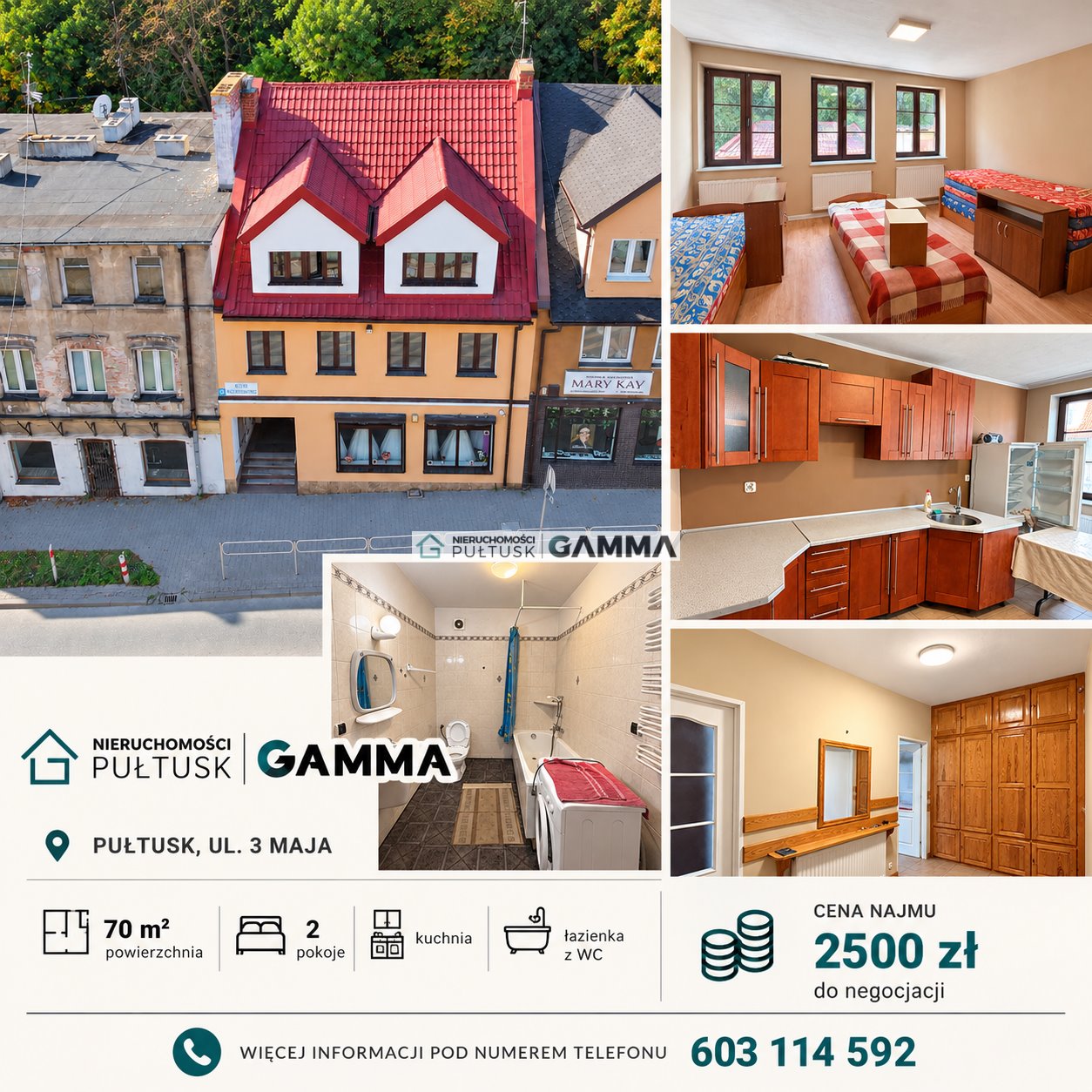 Komfortowe 70 m² mieszkanie w Pułtusku - zapraszam Pułtusk, Pułtusk, 3 Maja  70m2 Foto 1