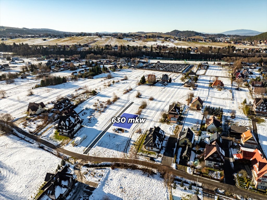 Działka budowlana 630 m² z mediami i dojazdem w Szaflarach Szaflary, Rola Galicowa  630m2 Foto 1