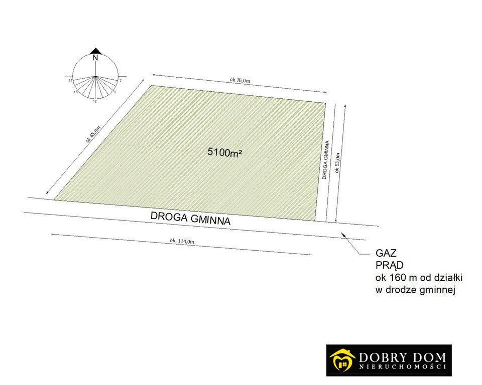 Działka 5100 m² z warunkami zabudowy i dostępem do dróg Ciasne  5 100m2 Foto 1