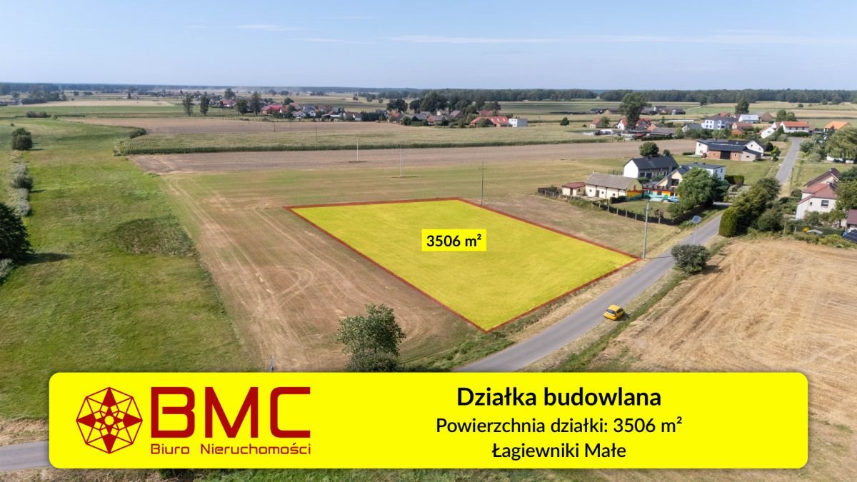 Działka budowlana na sprzedaż Łagiewniki Małe, Przyjaźni  3 506m2 Foto 1